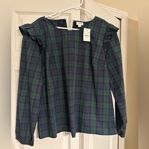 J. Crew Green Plaid Shirt